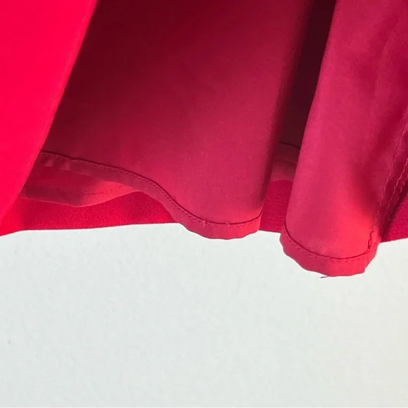 CeCe Vibrant Red Mini Shift Dress Scoop Neck Holiday Festive Cocktail Party 12 - Picture 7 of 9